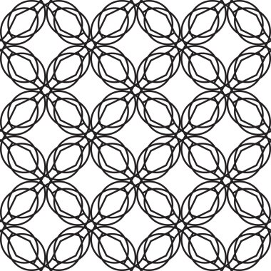 Siyah ve beyaz çizgi, arka plan ile geometrik seamless modeli.