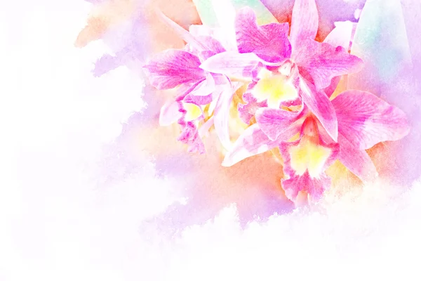 Blomma akvarell illustration. — Stockfoto