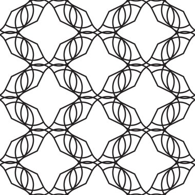 siyah ve beyaz geometrik seamless modeli soyut b hattı ile
