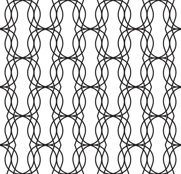 Black and white geometric seamless pattern with line, abstract b — Stock Vector