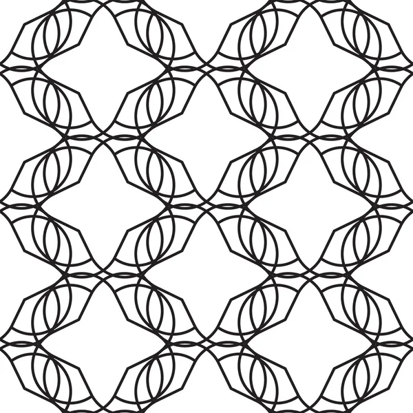 Zwart-wit geometrische naadloze patroon met lijn, abstracte b — Stockvector