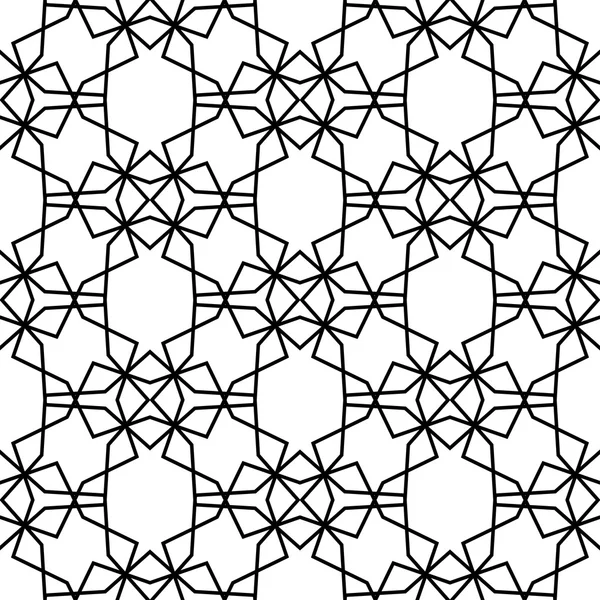 Motif géométrique sans couture noir et blanc avec ligne, abstrait b — Image vectorielle