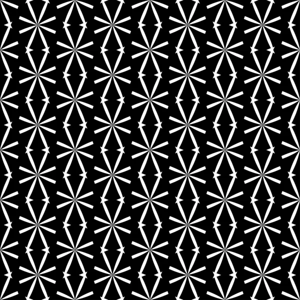 Zwart-wit geometrische naadloze patroon, abstracte achtergrond. — Stockvector