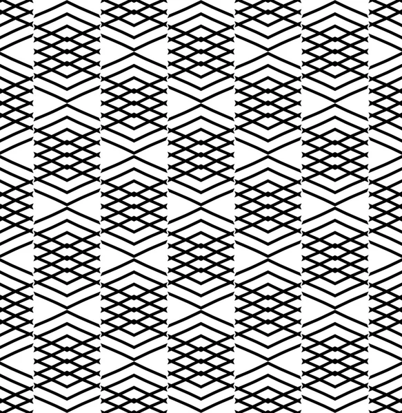 抽象的な b 線と黒と白の幾何学的なシームレス パターン — ストックベクタ