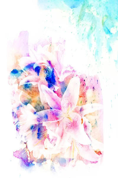 Flower watercolor illustration. — Stock Photo, Image