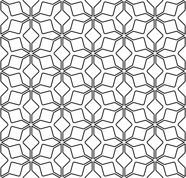 Patrón geométrico sin costura en blanco y negro con línea, abstracto b — Archivo Imágenes Vectoriales