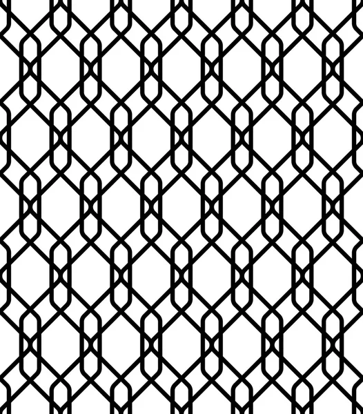 Motivo geometrico bianco e nero senza cuciture con linea, astratto b — Vettoriale Stock