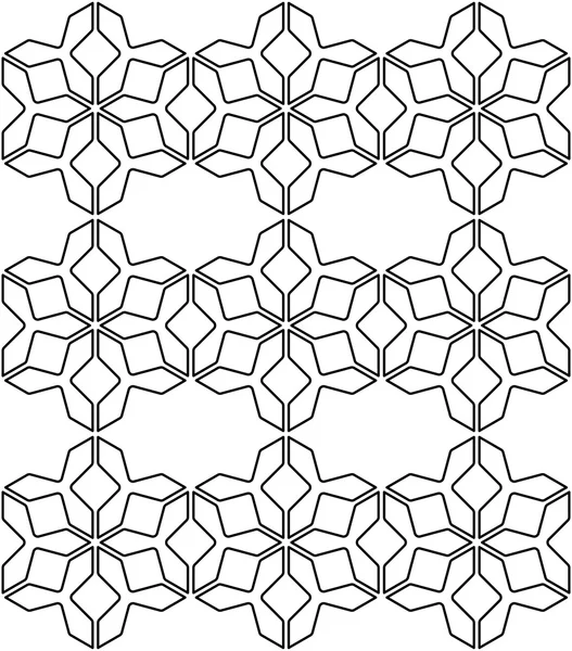 Fekete-fehér geometriai varrat nélküli mintát absztrakt b vonal — Stock Vector