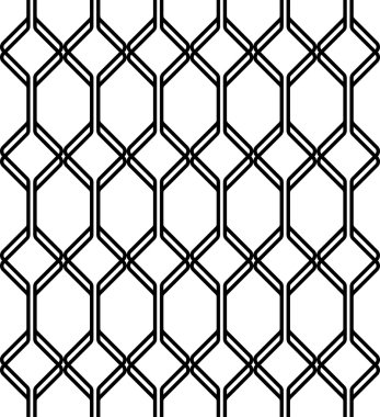 Siyah ve beyaz çizgi, arka plan ile geometrik seamless modeli.