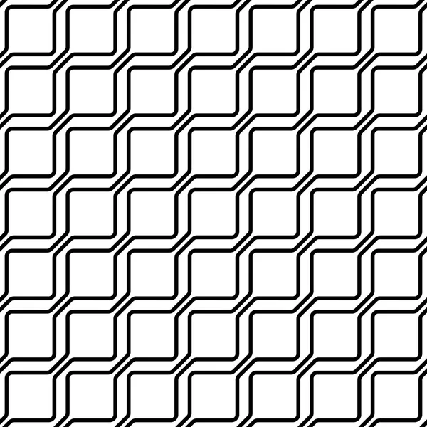 Siyah ve beyaz çizgi, arka plan ile geometrik seamless modeli. — Stok Vektör