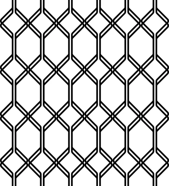 Black and white geometric seamless pattern with line, abstract background. — Stock Vector