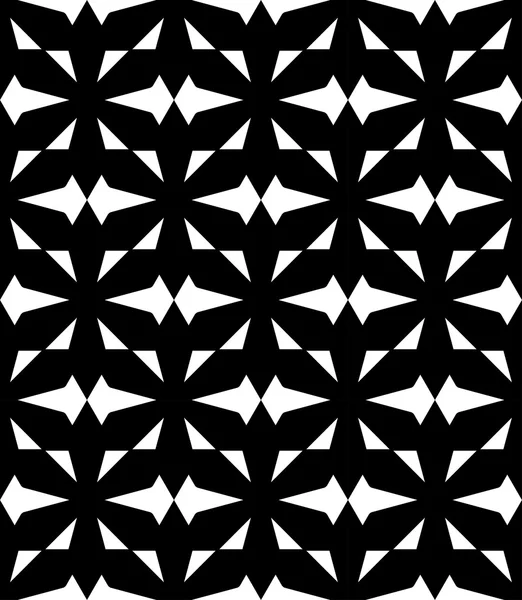 Zwart-wit geometrische naadloze patroon, abstracte achtergrond. — Stockvector