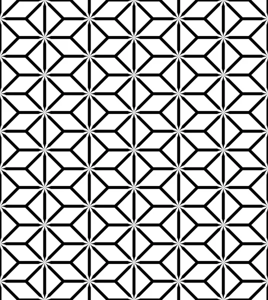 Zwart-wit geometrische naadloze patroon, abstracte achtergrond. — Stockvector