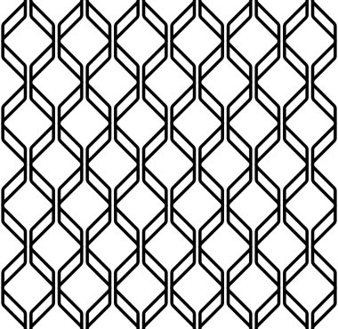 Siyah ve beyaz çizgili geometrik seamless modeli.