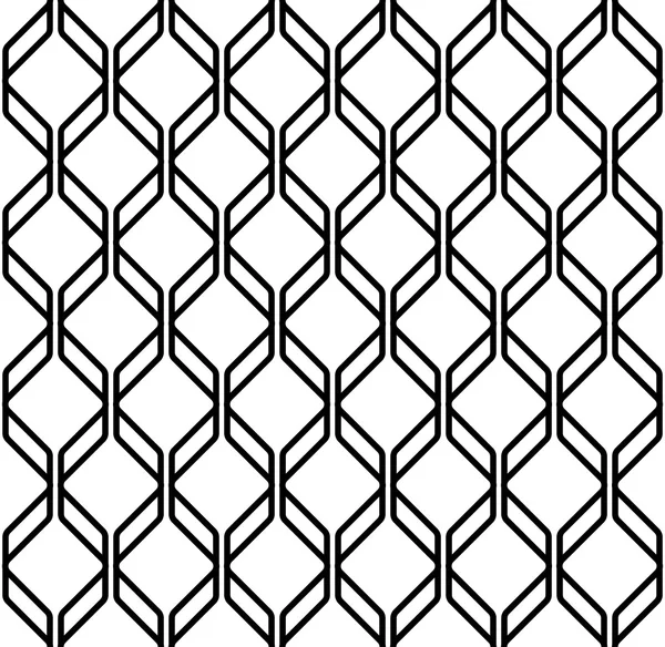 Černá a bílá geometrický vzor bezešvé s řádkem. — Stockový vektor