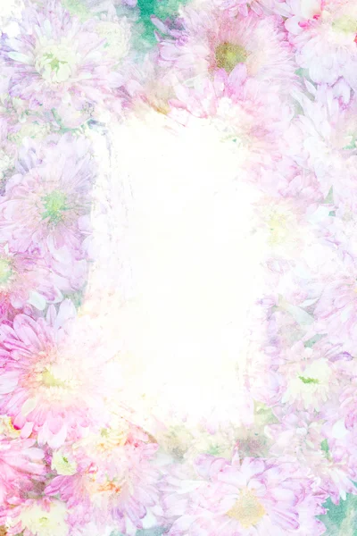 Çiçek suluboya çerçeve.