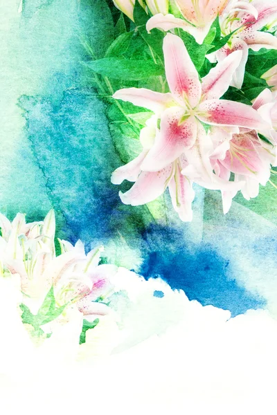 Blume Aquarell Illustration. — Stockfoto