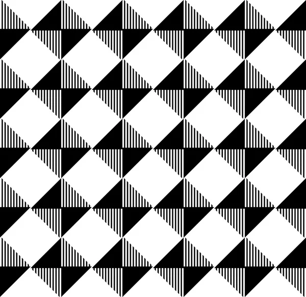 Black and white geometric seamless pattern, abstract background. — Stock Vector