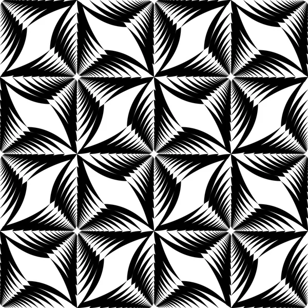 Zwart-wit geometrische naadloze patroon, abstracte achtergrond. — Stockvector