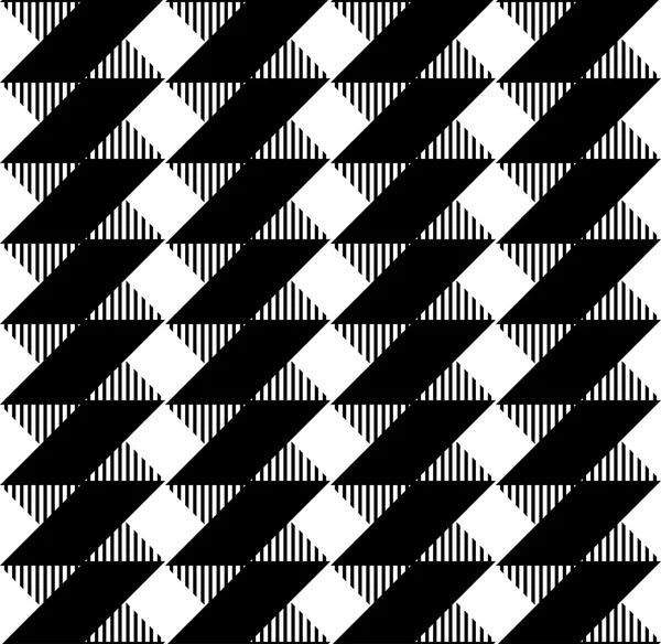 Black and white geometric seamless pattern, abstract background. — Stock Vector