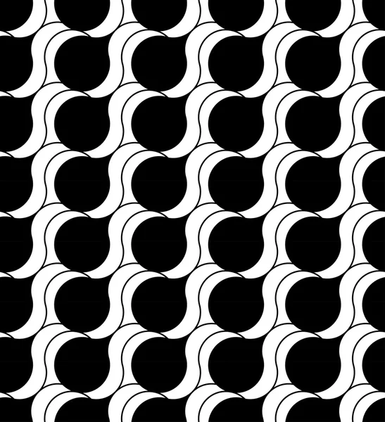 Black and white geometric seamless pattern, abstract background. — Stock Vector