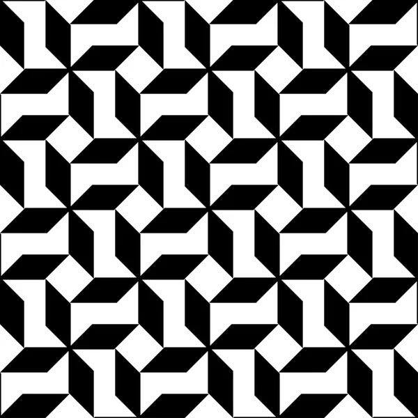 Black and white geometric seamless pattern, abstract background. — Stock Vector