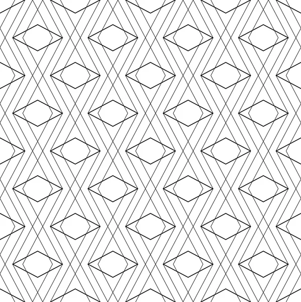 Zwart-wit geometrische naadloze patroon, abstracte achtergrond. — Stockvector