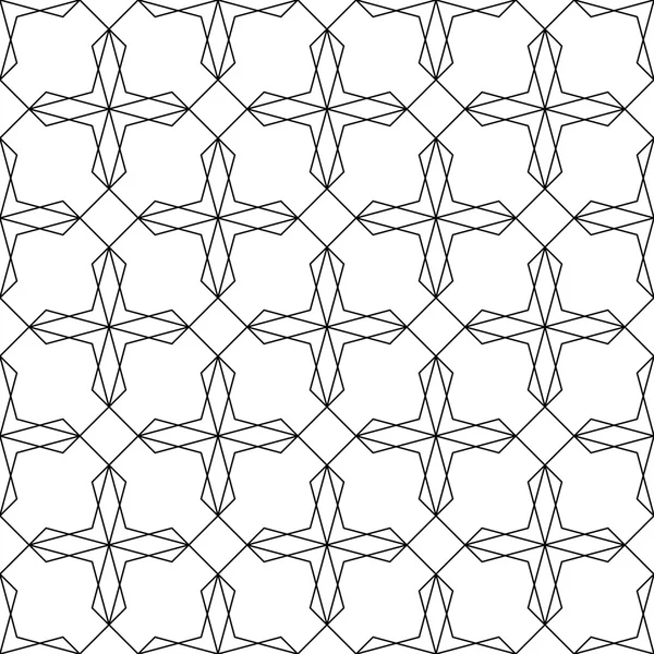 Schwarz-weiße geometrische nahtlose Muster, abstrakter Hintergrund. — Stockvektor