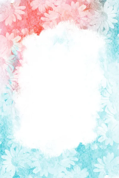 Çiçek suluboya çerçeve.