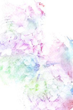 çiçek suluboya resim.