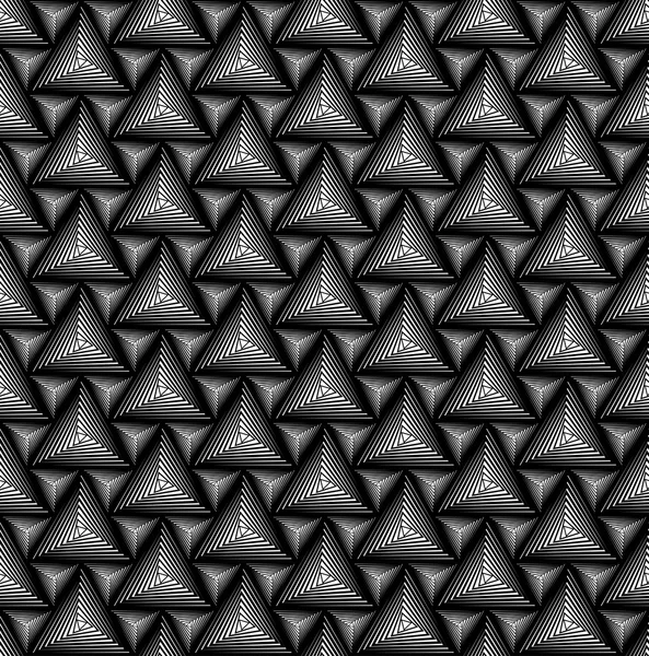 Černé a bílé geometrický vzor bezešvé, abstraktní pozadí. — Stockový vektor