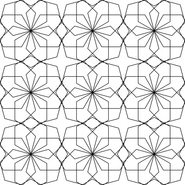 Zwart-wit geometrische naadloze patroon, abstracte achtergrond. — Stockvector