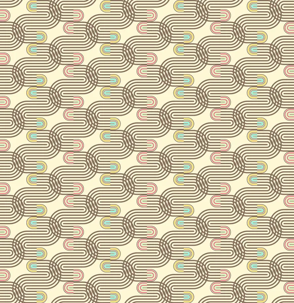 Fond de motif géométrique sans couture avec ligne courbe . — Image vectorielle