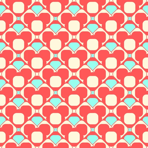 Geometrische nahtlose Muster Hintergrund mit runden Ecke Quadrat. — Stockvektor