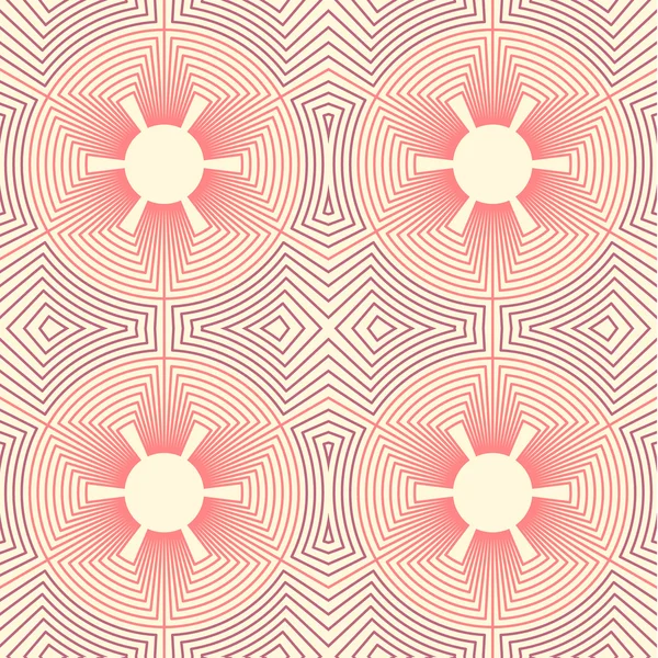 Patrón geométrico sin costura con estilo de línea y flor . — Archivo Imágenes Vectoriales