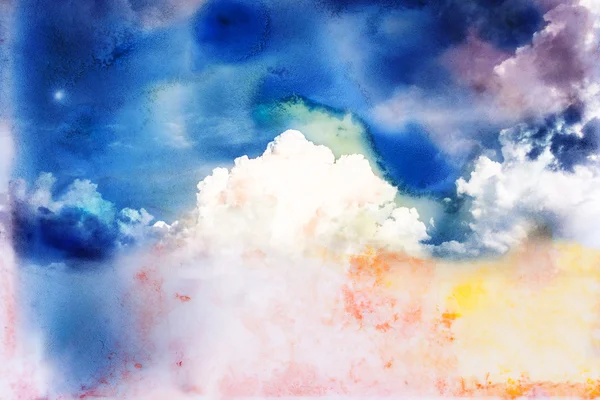 Akvarell illusztrációja felhő. — Stock Fotó