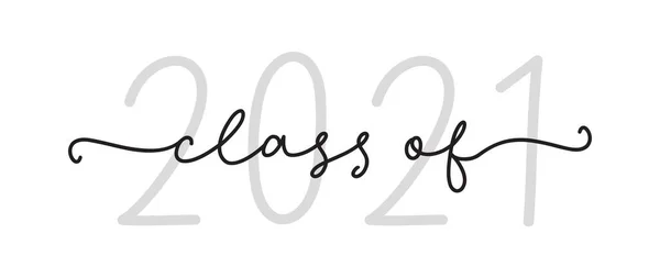 2021 Sınıfı. Mezuniyet logosu. Lise ve üniversite mezunu için modern el yazısı senaryosu.