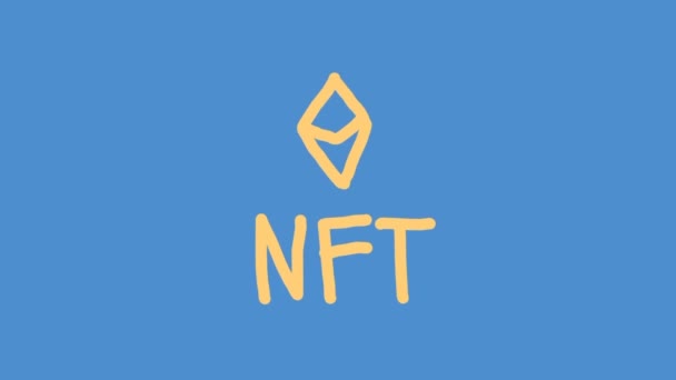 Nft 비형식적 표지판이다 Nft 텍스트크 손으로 서명하다 — 비디오