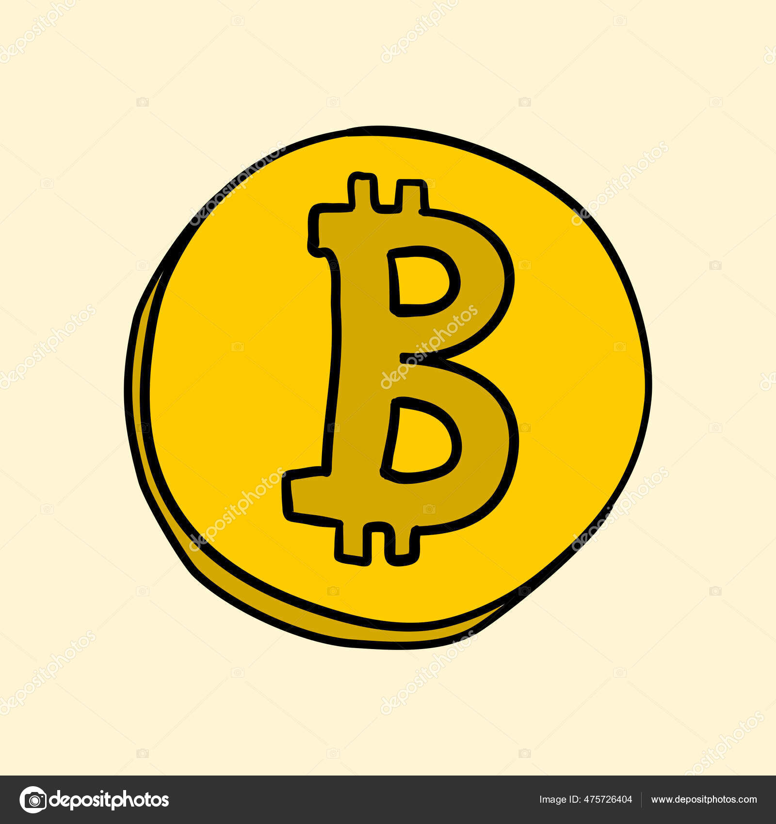 비트코인 손으로 일러스트는 스타일이다 암호화 스톡 벡터 - ©3Dillustrations 475726404