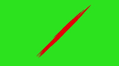 Çapraz işaretleme canlandırması üç renk ve yeşil arkaplan