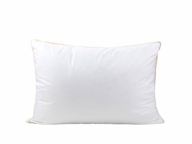 aşağı yastık pamuk kaplı, beyaz arka planda izole