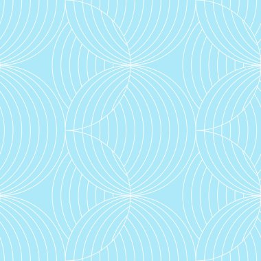 Aydınlık bir arkaplanda çok renkli dairelerin ve kavislerin kusursuz deseni