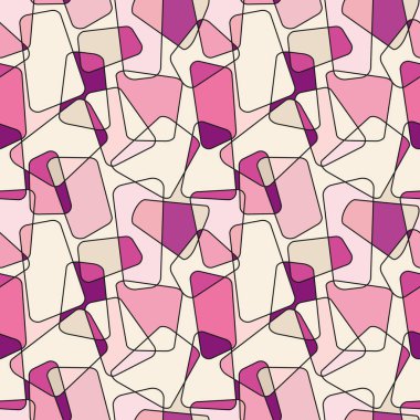 Işık arkaplanındaki soyut şekillerin kusursuz geometrik deseni