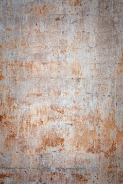 Eski alçı ve boya katmanlı eski tuğla duvar, arka plan