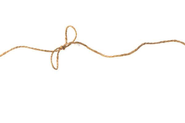джут, вязанный, изолированный на белом фоне