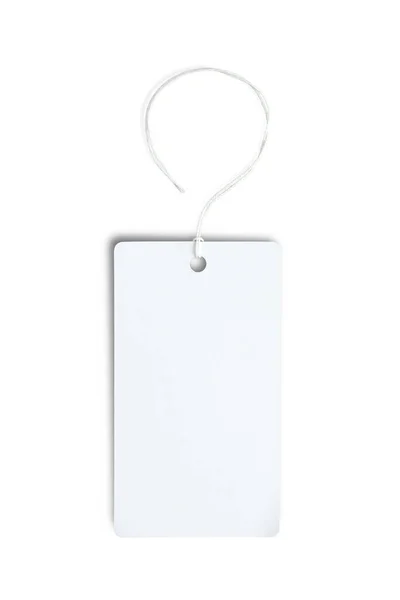 Beyaz Kağıt Etiket Kalın Kartondan Yapılmış Giysiler Için Fiyat Etiketi — Stok fotoğraf