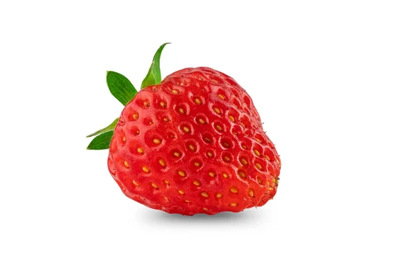 成熟的红色草莓果 白色背景隔离 — 图库照片