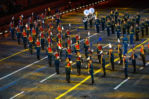 Moscú Rusia Septiembre 2021 Festival Bandas Militares Actuación Plaza Roja —  Fotos de Stock