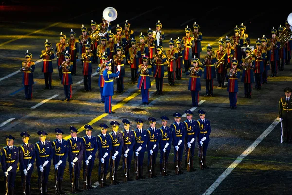 Moscú Rusia Septiembre 2021 Festival Bandas Militares Actuación Plaza Roja —  Fotos de Stock