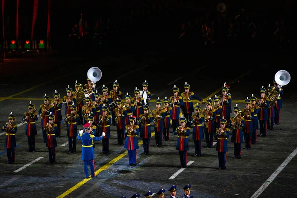 Moscú Rusia Septiembre 2021 Festival Bandas Militares Actuación Plaza Roja —  Fotos de Stock